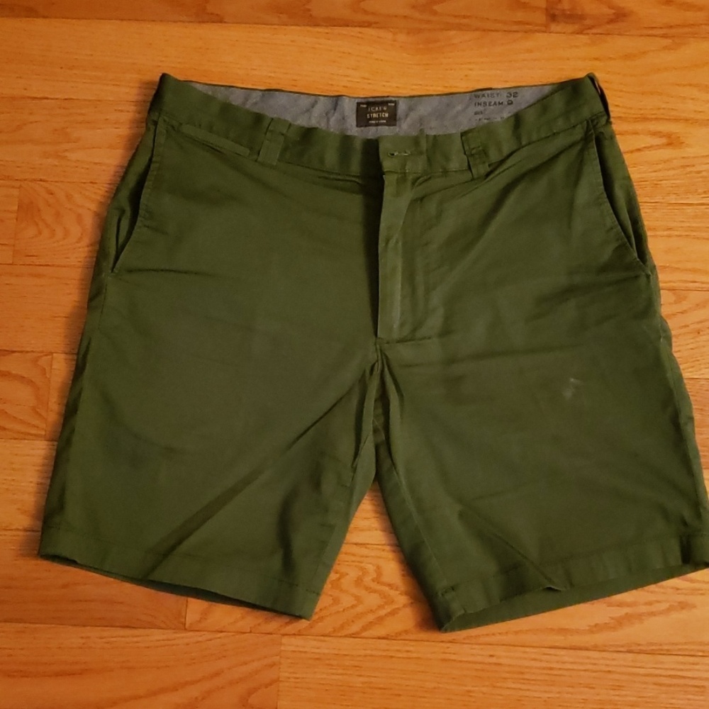 J. Crew Stanton Dark Green Shorts